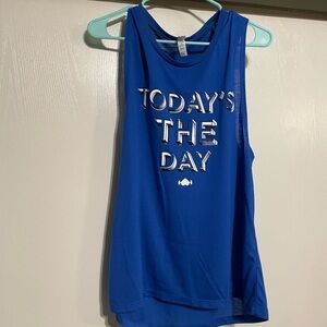 Blue Graphic Tank Top